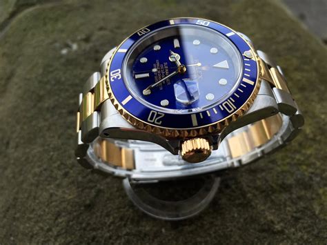 gold and blue rolex watch|rolex submariner blue gold silver.